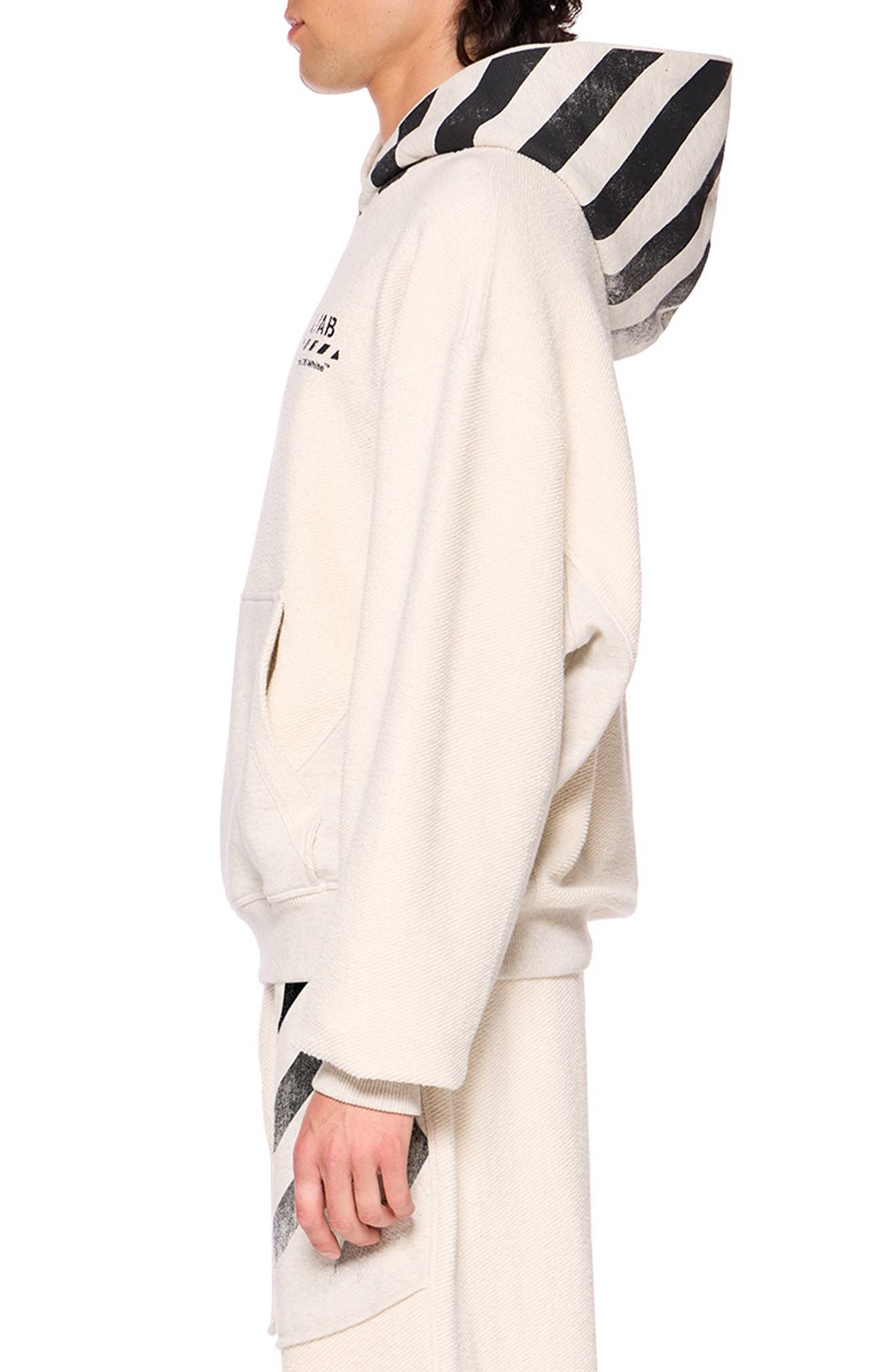 L/AB C/O OFF-WHITE Diagonal Stripe Hoodie (Men) | Nordstrom