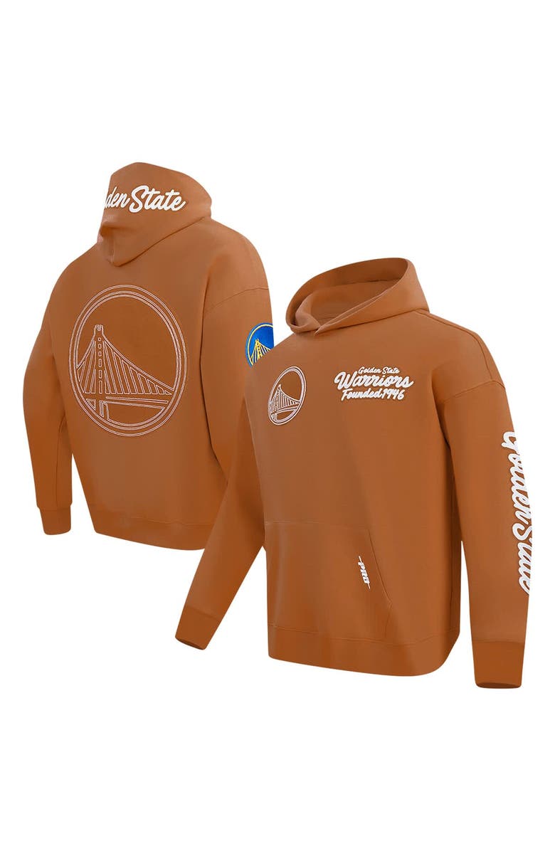 PRO STANDARD Men's Pro Standard Brown Golden State Warriors Paint the City Pullover Hoodie, Main, color,