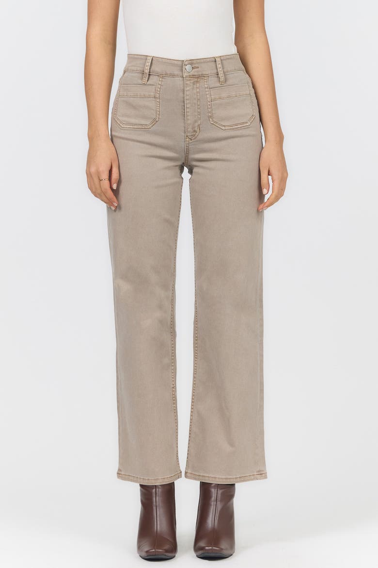 Holly High Waist Straight Denim Jeans, Main, color, Mink