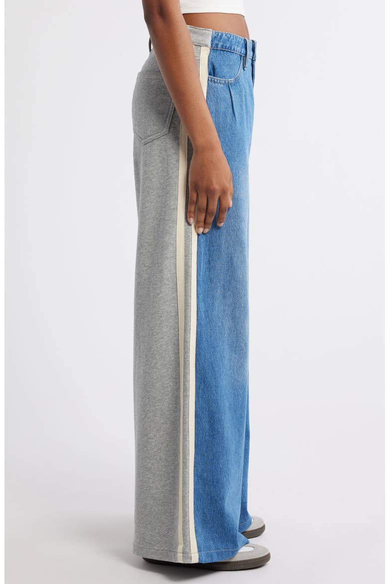 Stripe Wide Leg Jeans, Alternate, color, INDIGO