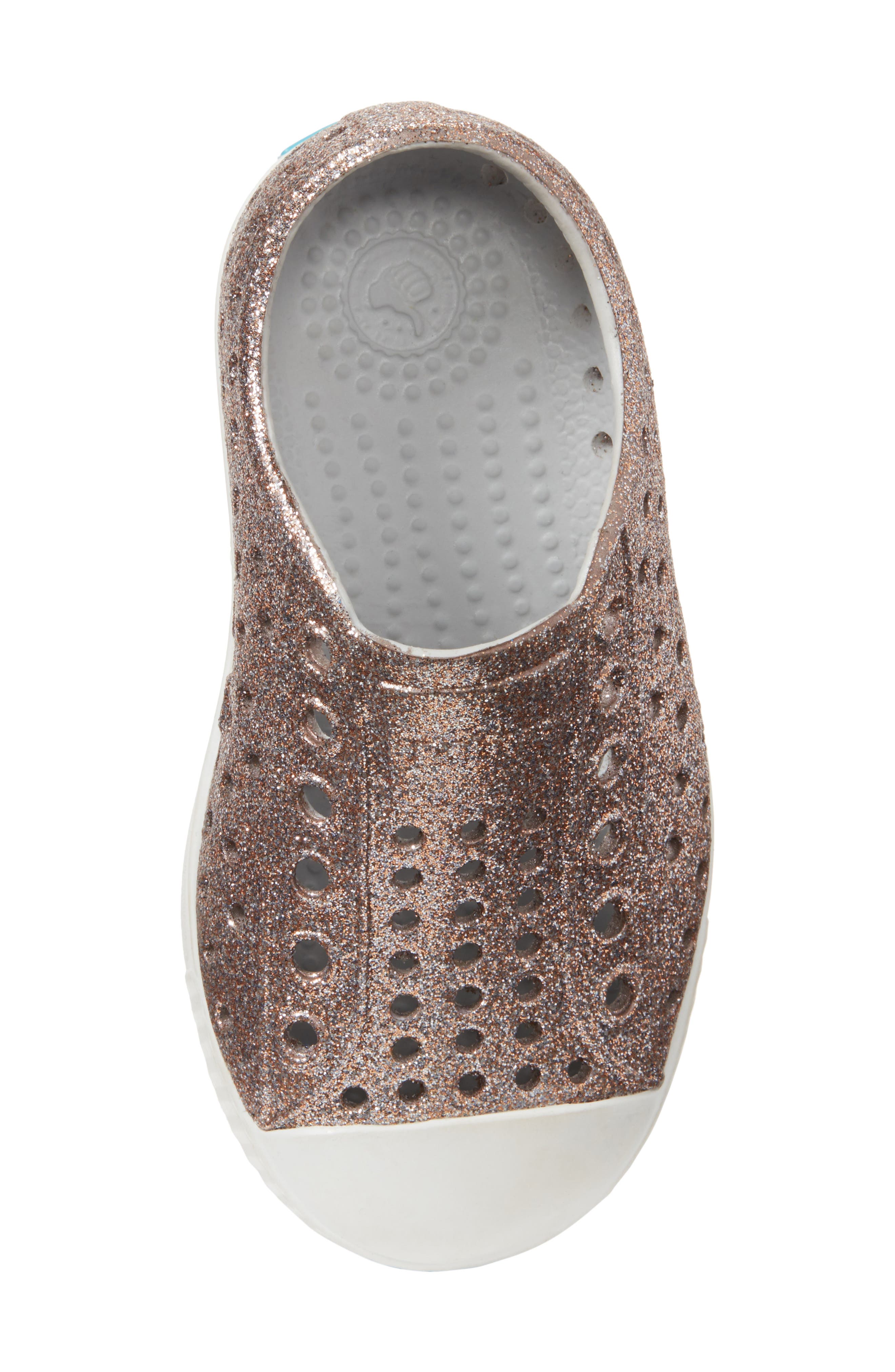 Native Shoes Jefferson Bling Glitter Slip-On Sneaker, Alternate, color, Metallic Bling/ Shell White