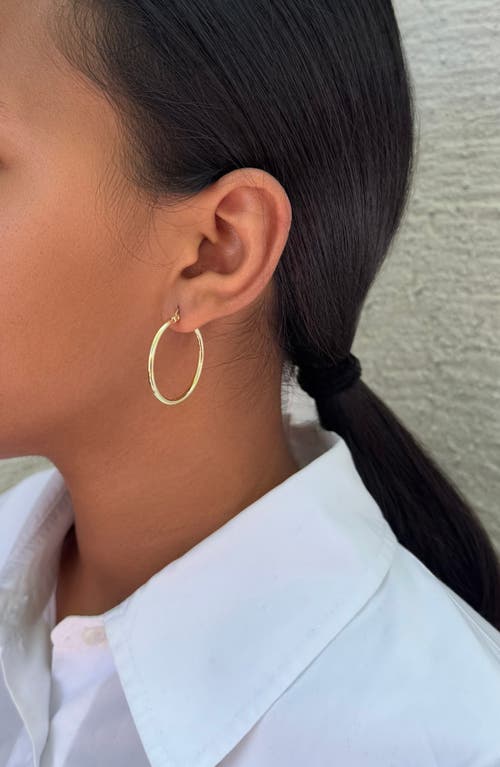 Adornia Set Of 2 Cubic Zirconia Hoop Earrings In Gold