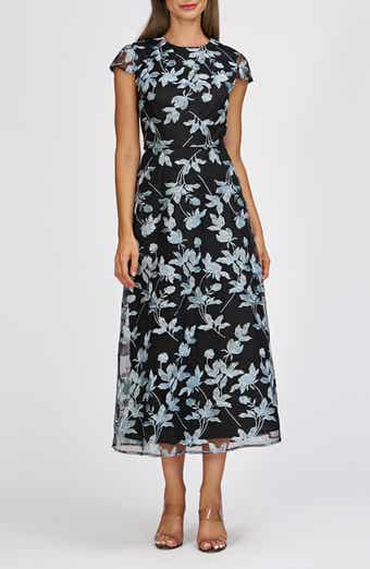 JS Collections Yvette Embroidered Midi Dress
