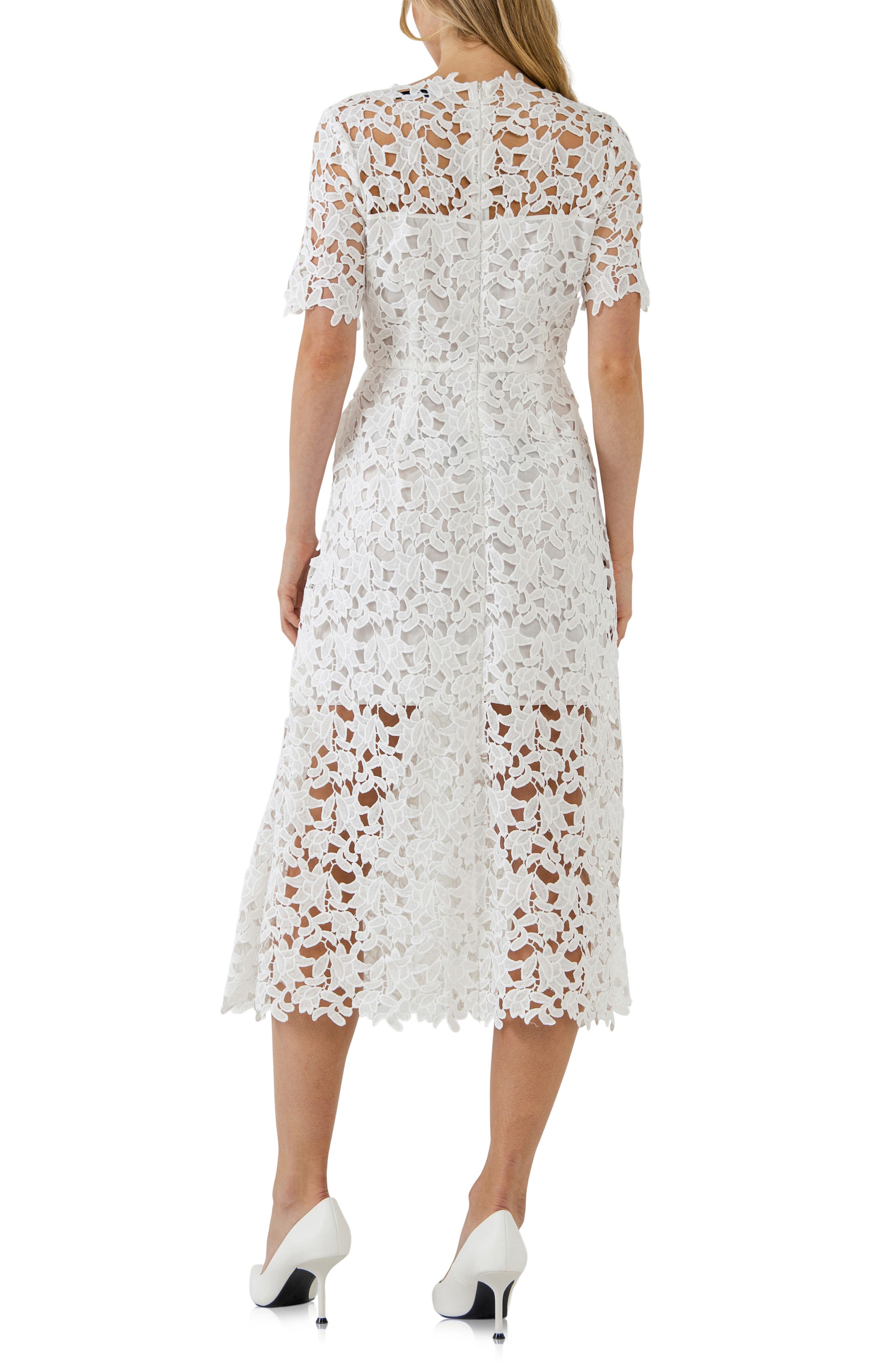 Allover Lace Midi Dress - image 4