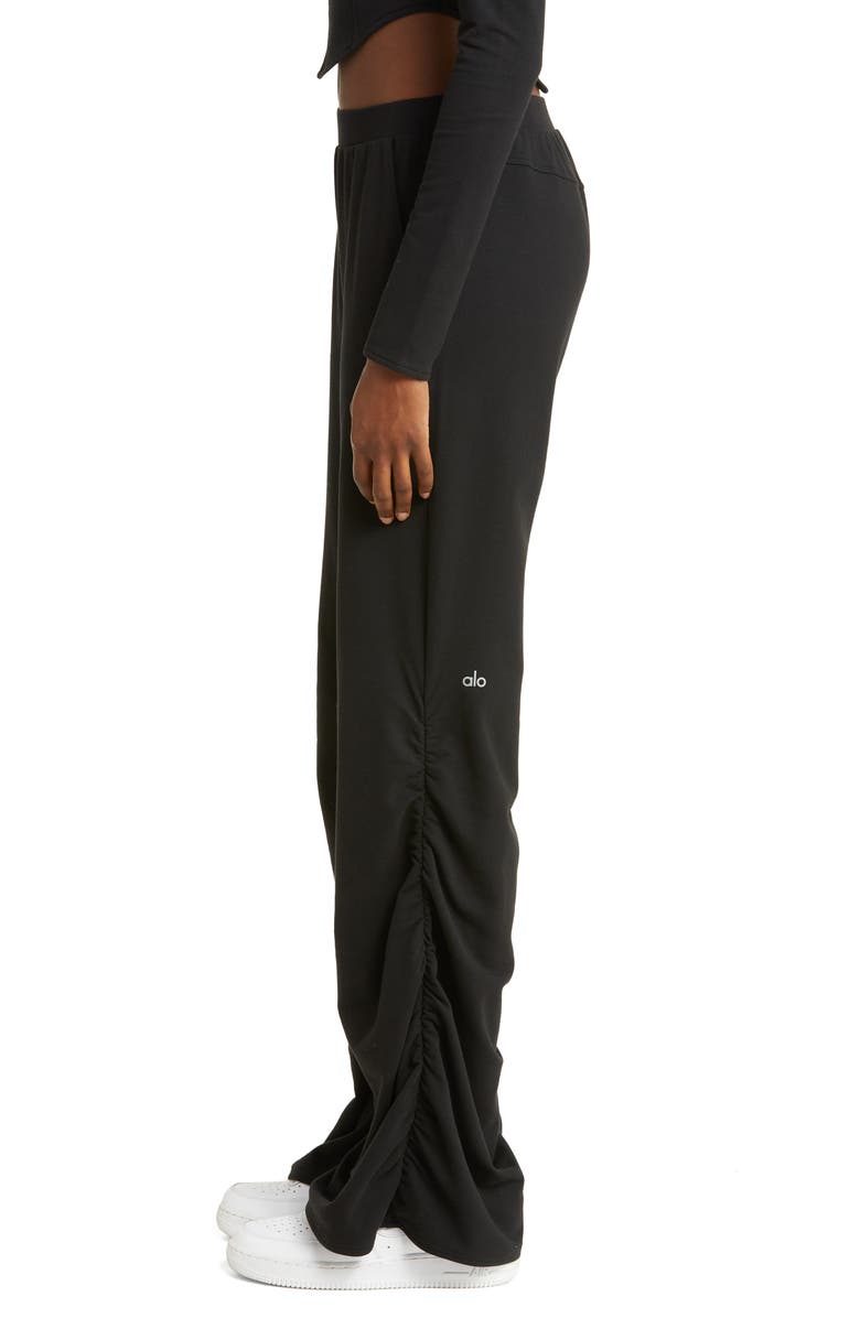 Alo Ruched French Terry Pants, Alternate, color,