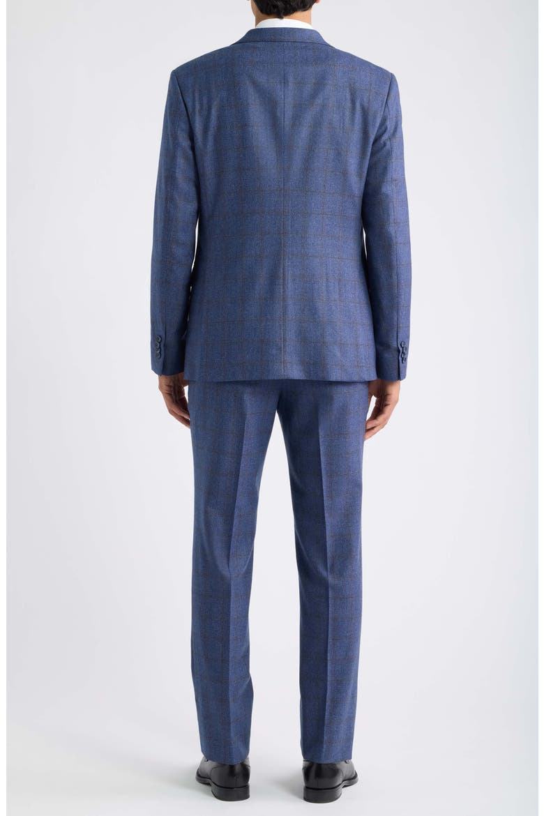 Bleecker Windowpane Stretch Wool Suit, Alternate, color, BLUE