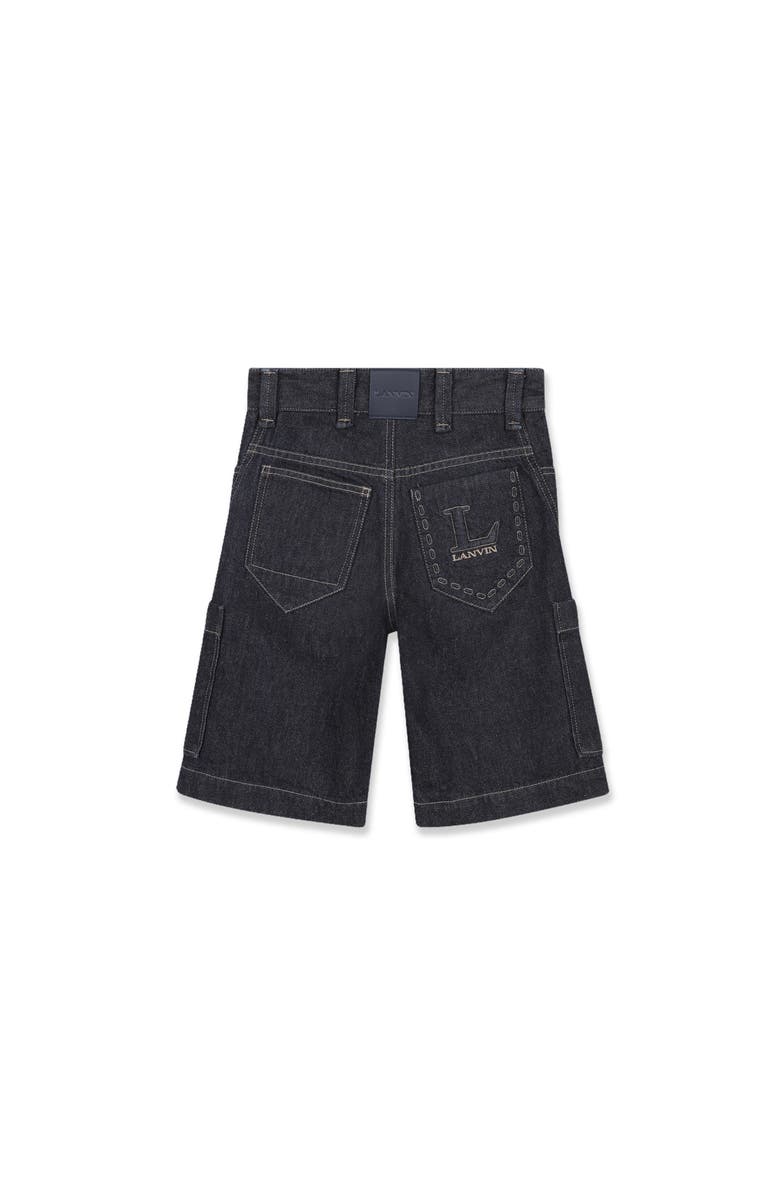Lanvin Kids Denim Bermuda Shorts, Alternate, color, Blue
