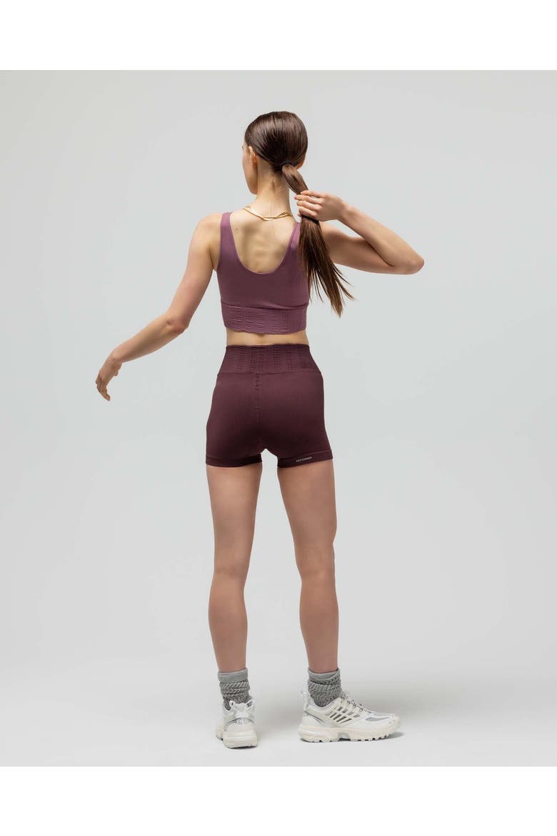 The V-Neck Sports Bra, Alternate, color, MAUVE