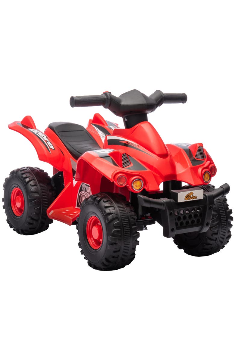 Qaba 12V Electric Go Kart with Forward Backward Drive, Adjustable Speed, Main, color, Red