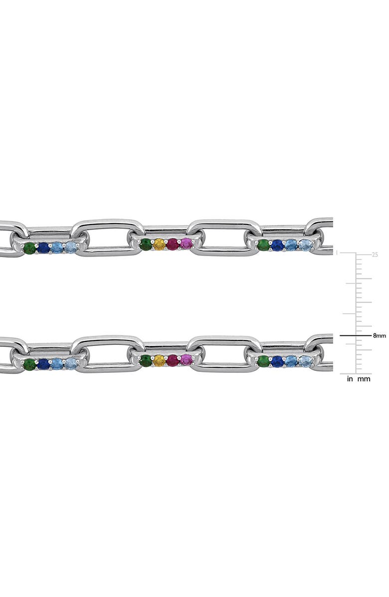 DELMAR Semiprecious Stone Frontal Necklace & Bracelet Set, Alternate, color,