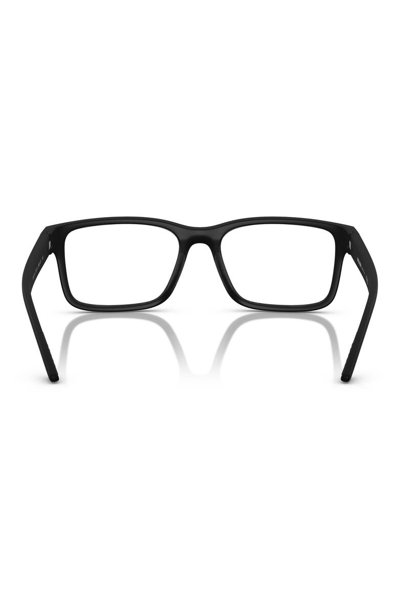 56mm Rectangular Optical Glasses, Alternate, color, RUBBER BLACK