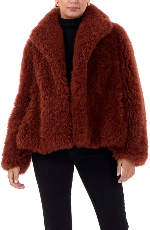 Genuine Shearling Jacket with Detachable Belt