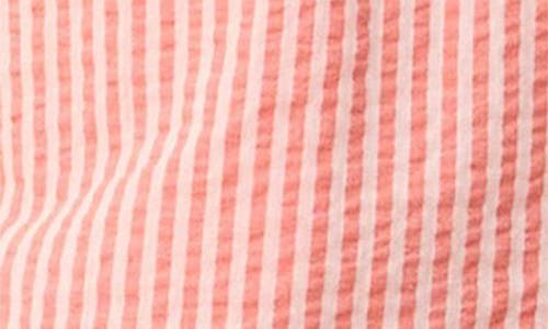 MARINE LAYER MARINE LAYER CALI SMOCKED STRIPE COTTON BLEND SEERSUCKER SHORTS