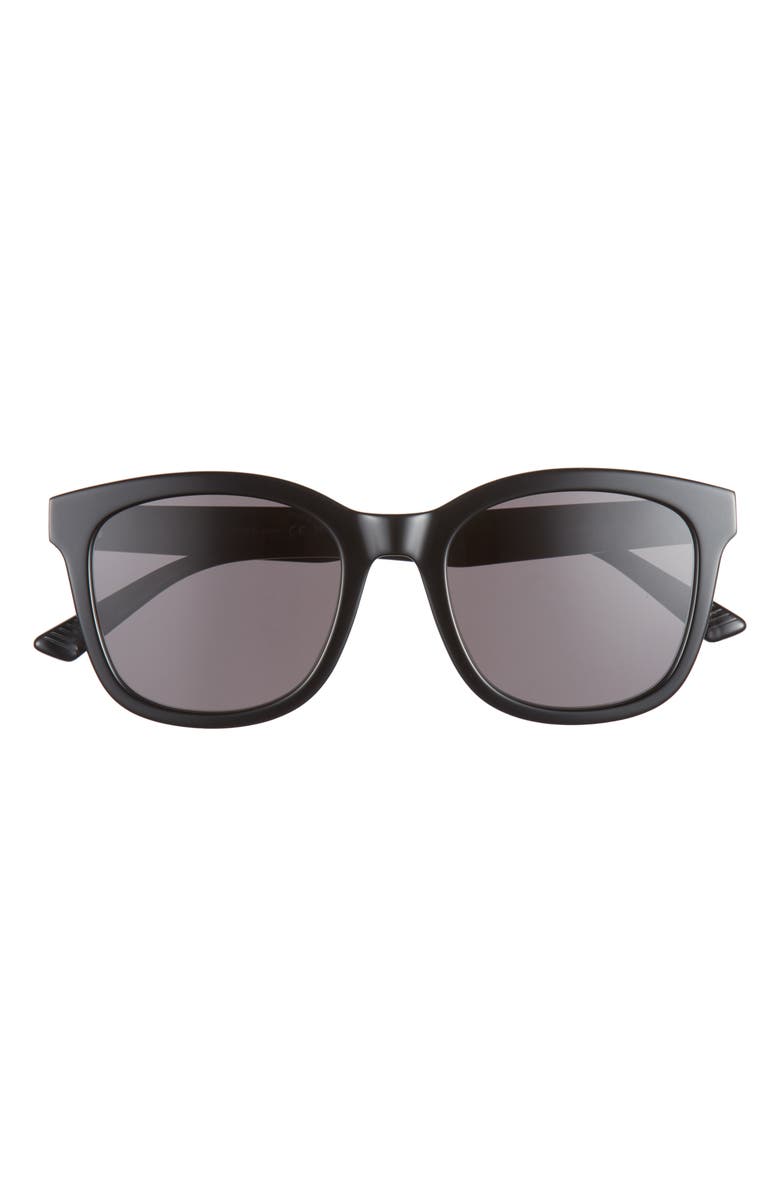 Bottega Veneta 54mm Round Oval Sunglasses, Main, color, Black Black Grey