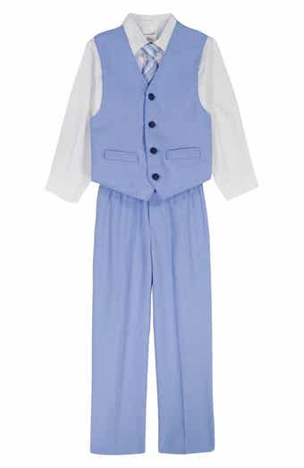 VAN HEUSEN Kids' Polka Dot Button-Up Shirt, Vest, Pants & Stripe Tie Set