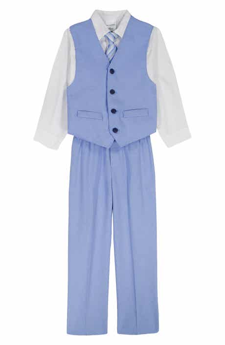 VAN HEUSEN Kids' Polka Dot Button-Up Shirt, Vest, Pants & Stripe Tie Set