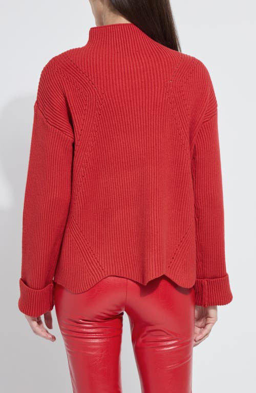Lyssé Lysse Hyacinth Rib Sweather In Red