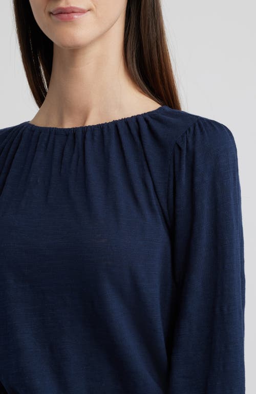 Caslonr Caslon(r) Gathered Neck Top In Navy Blazer