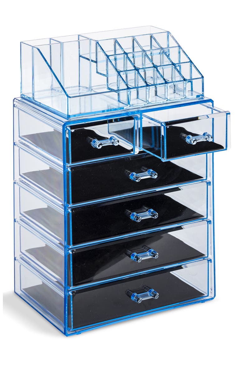 Makeup Storage Case Set, Main, color, BLUE