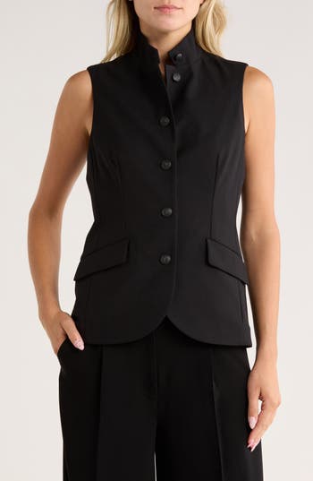 Rag & Bone Sadie Wool Blend Vest In Black