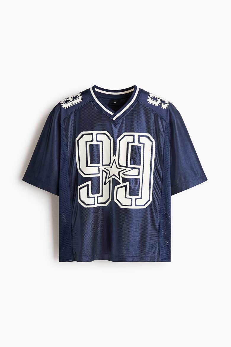 Loose Fit Printed Mesh T-shirt, Alternate, color, Dark blue/99