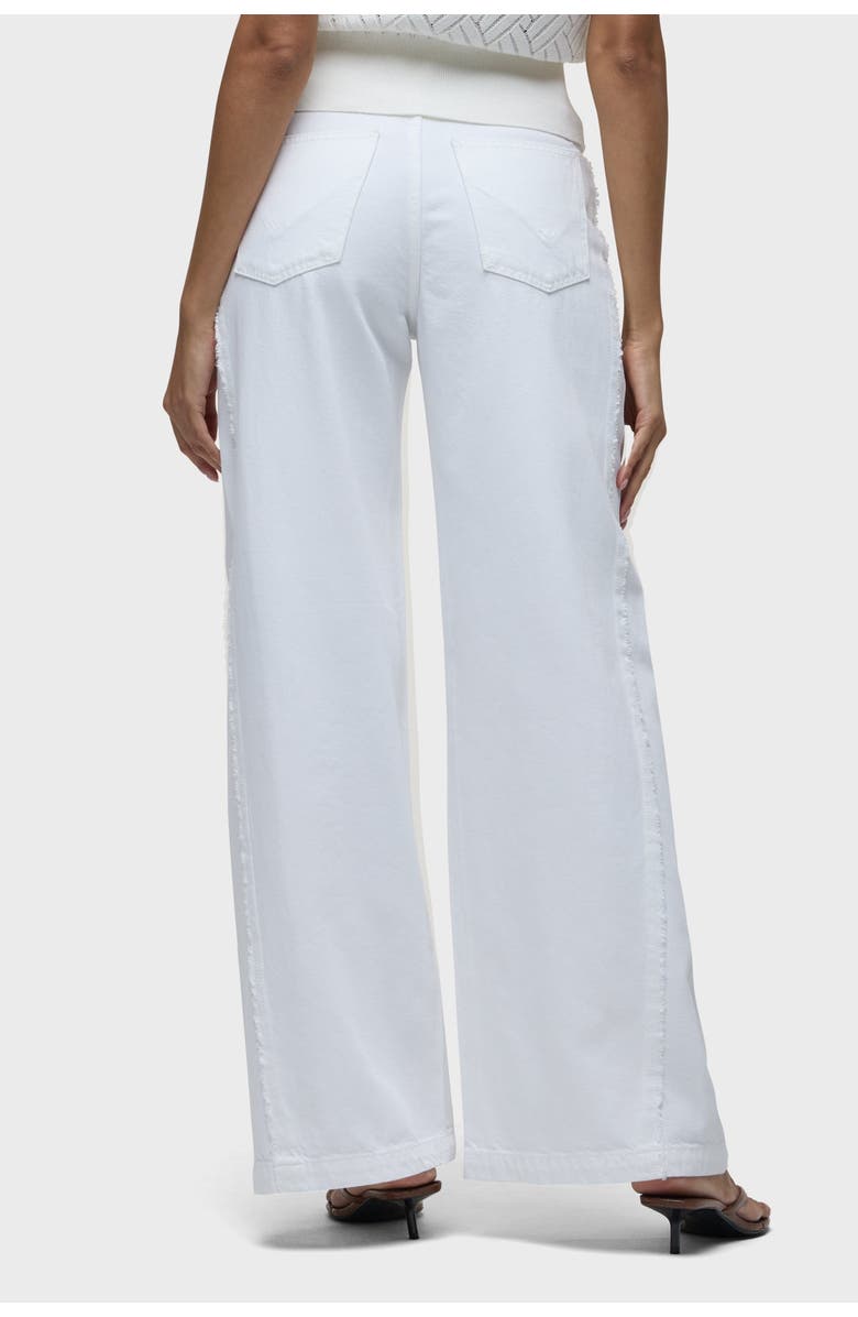 Hudson Jeans Jodie Frayed Seam Loose Wide Leg, Alternate, color, White