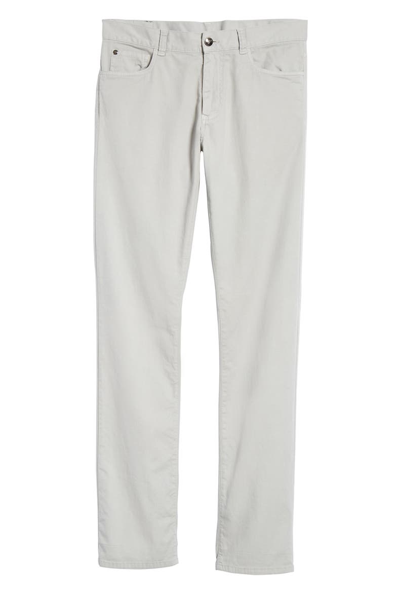 Stretch Wool Classic Fit Five-Pocket Trousers, Alternate, color, GREY