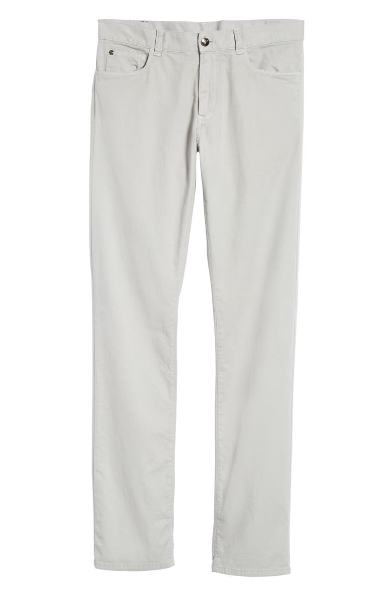 Canali Stretch Wool Classic Fit Five-Pocket Trousers, Alternate, color, 