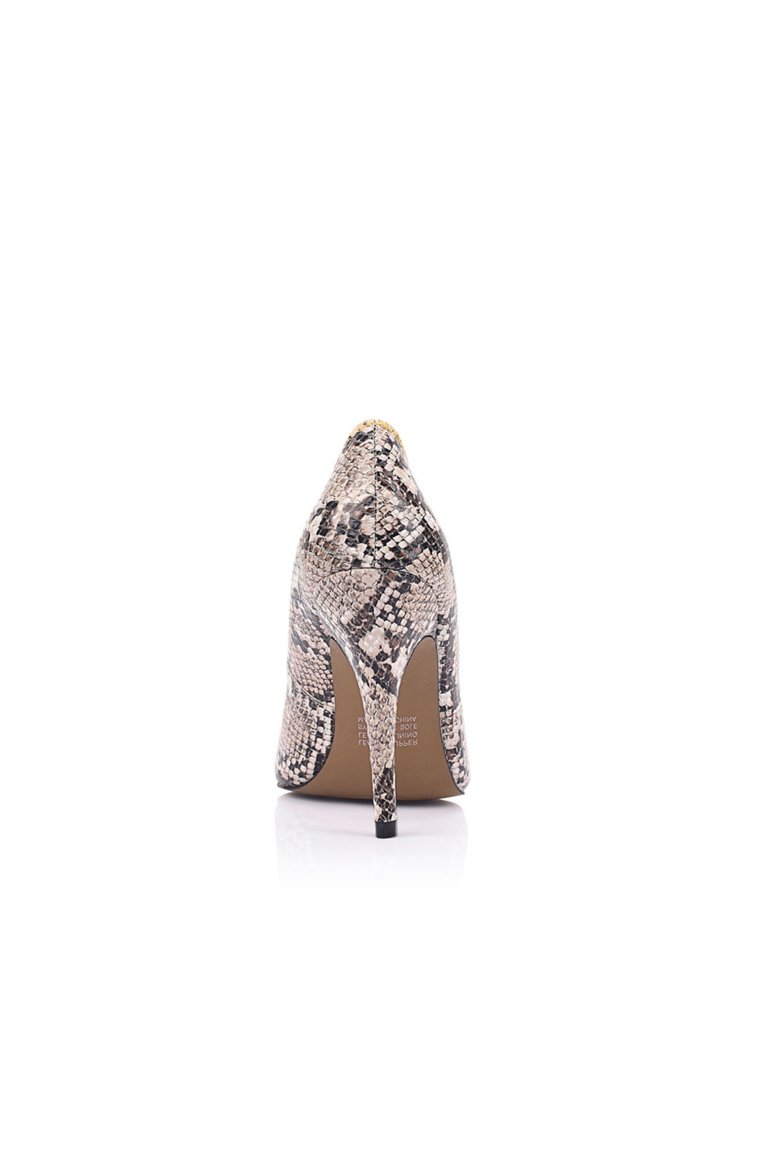 Anthea Pump, Alternate, color, Beige Snake-Print