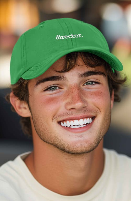 Shop Dalix Director Embroidered Low Crown Cap In Kelly Green