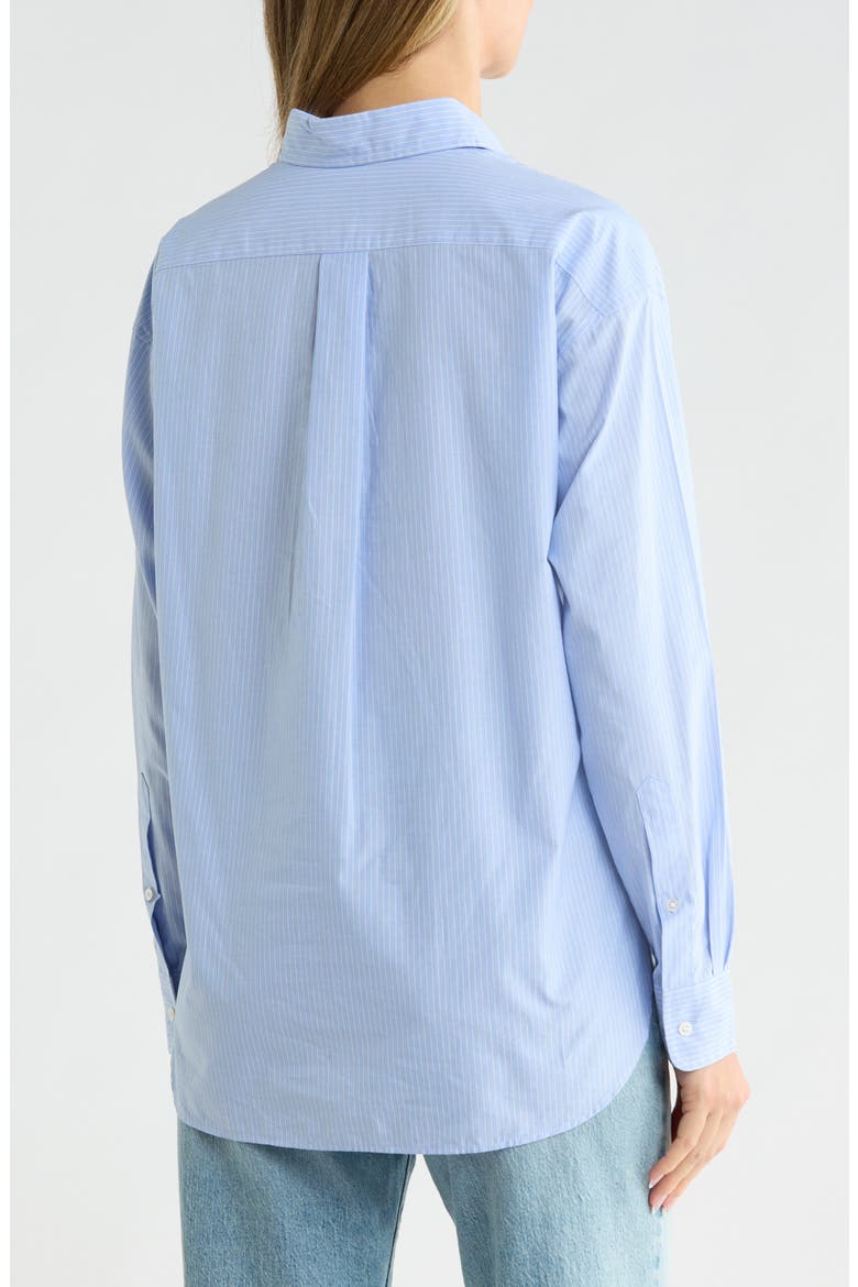 Finn Cotton Button-Up Shirt, Alternate, color, SKY BLUE/ WHITE