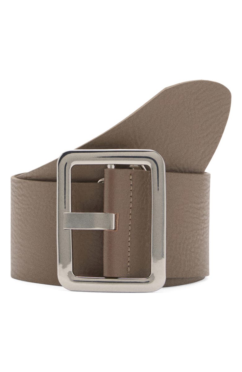 MANGO Leather Belt, Main, color, 
