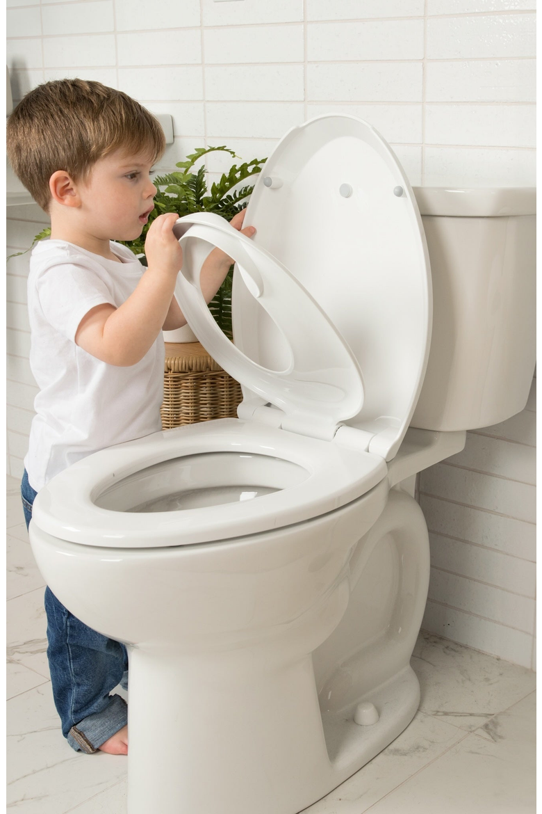 Quick Flip Toilet Seat, Alternate, color, Round