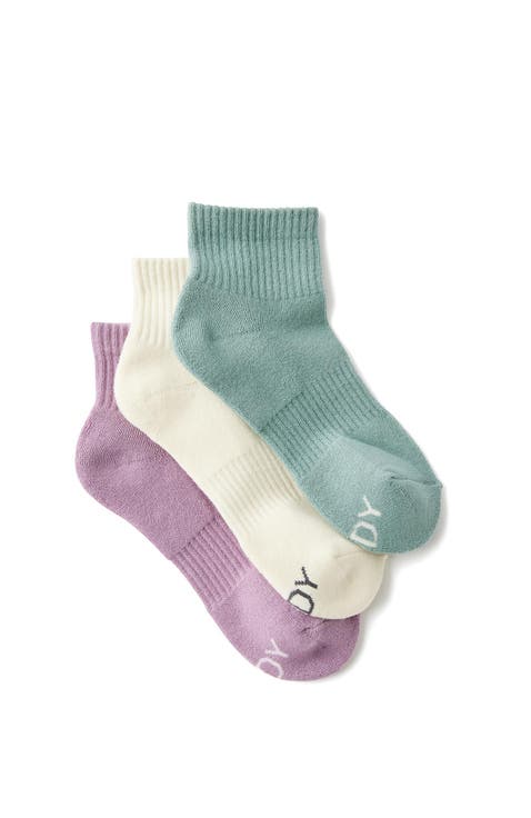 Women's Active Body Qtr Crew Sock 3Pk