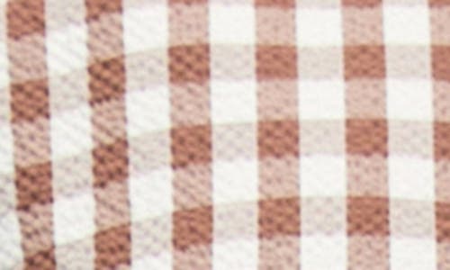 Veronica Beard Lois Gingham Seersucker Cutaway Vest In Light Chickory Dove