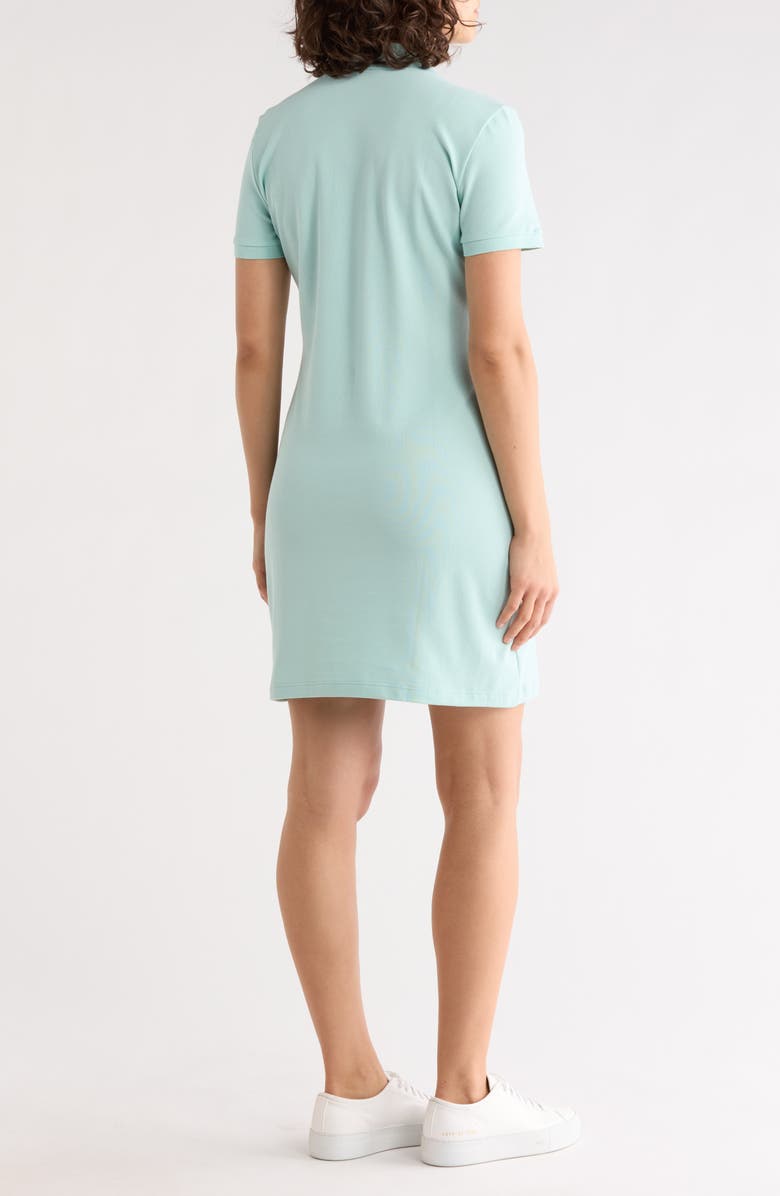 Lacoste Stretch Cotton Polo Dress, Alternate, color, Pastille Mint