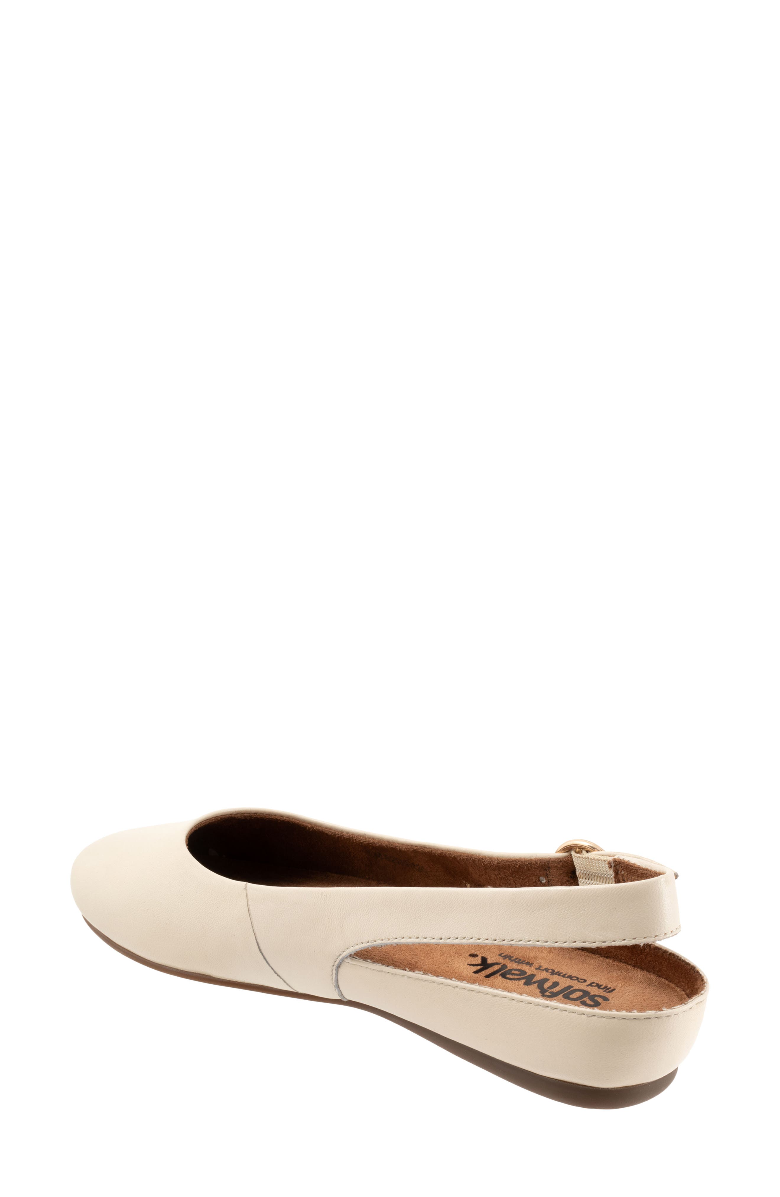 SoftWalk<sup>®</sup> Sandy Slingback Flat, Alternate, color, Ivory