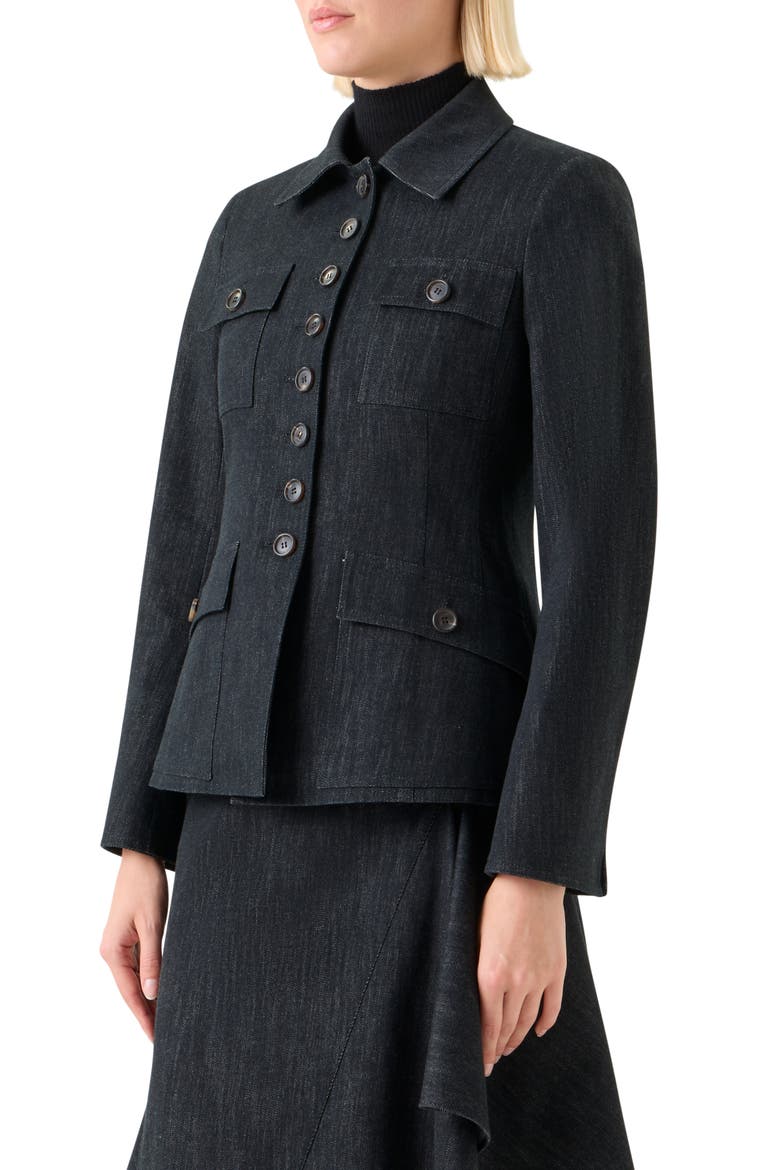 Denim Shirt Jacket, Alternate, color, BLACK DENIM