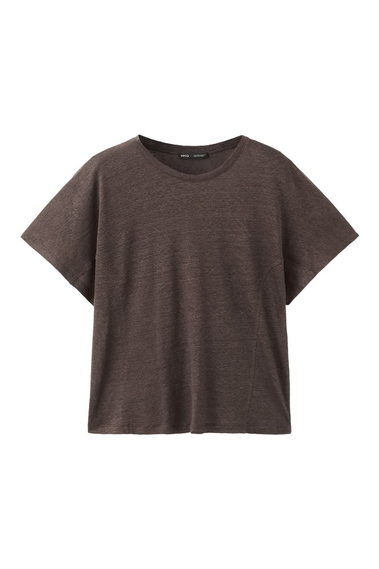 Linen T-Shirt, Alternate, color, BROWN