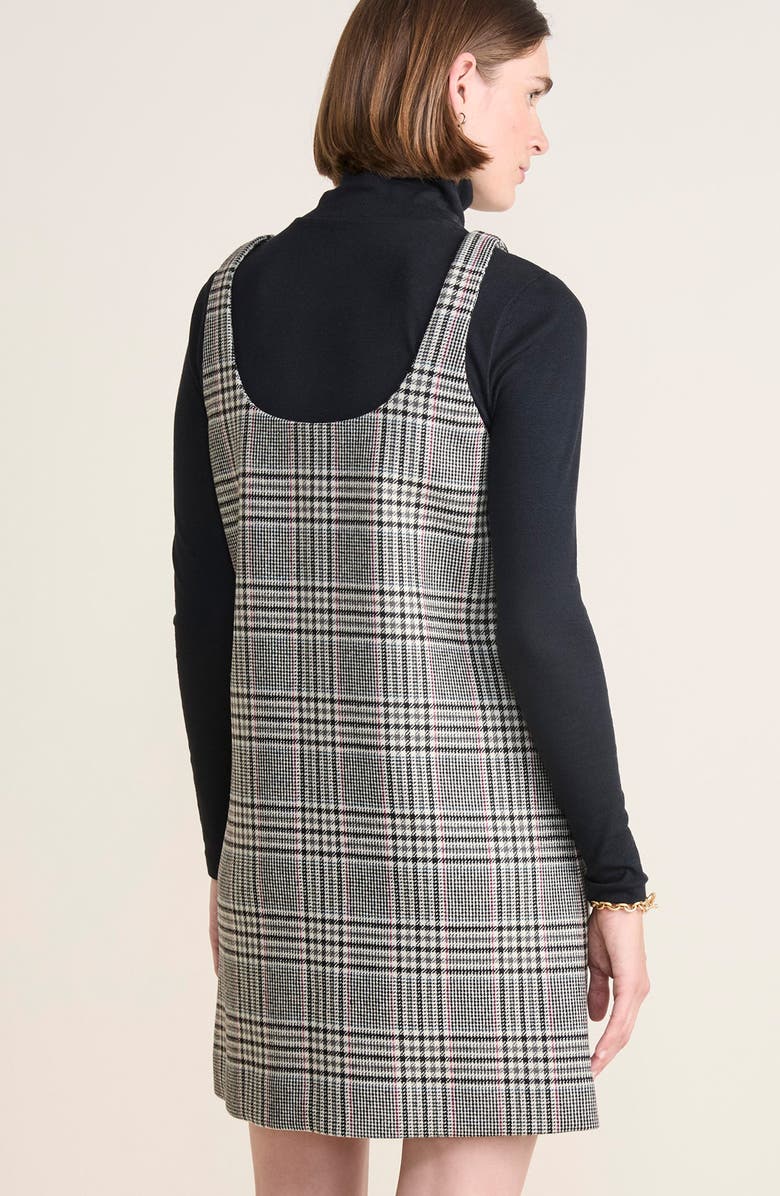 vineyard vines Glen Plaid Sleeveless Wool Blend Jumper, Alternate, color, Glenn Plaid - Jet Black