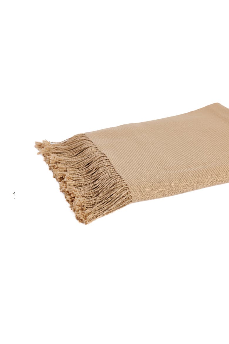 Handloomed Wasi Collection - 100% Undyed Baby Alpaca Artisan Weaver All Natural Luxurious Throw Blanket, Alternate, color, Camel