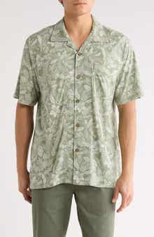 Tommy Bahama Vista Mar Leaf it to Me Short Sleeve Camp Shirt