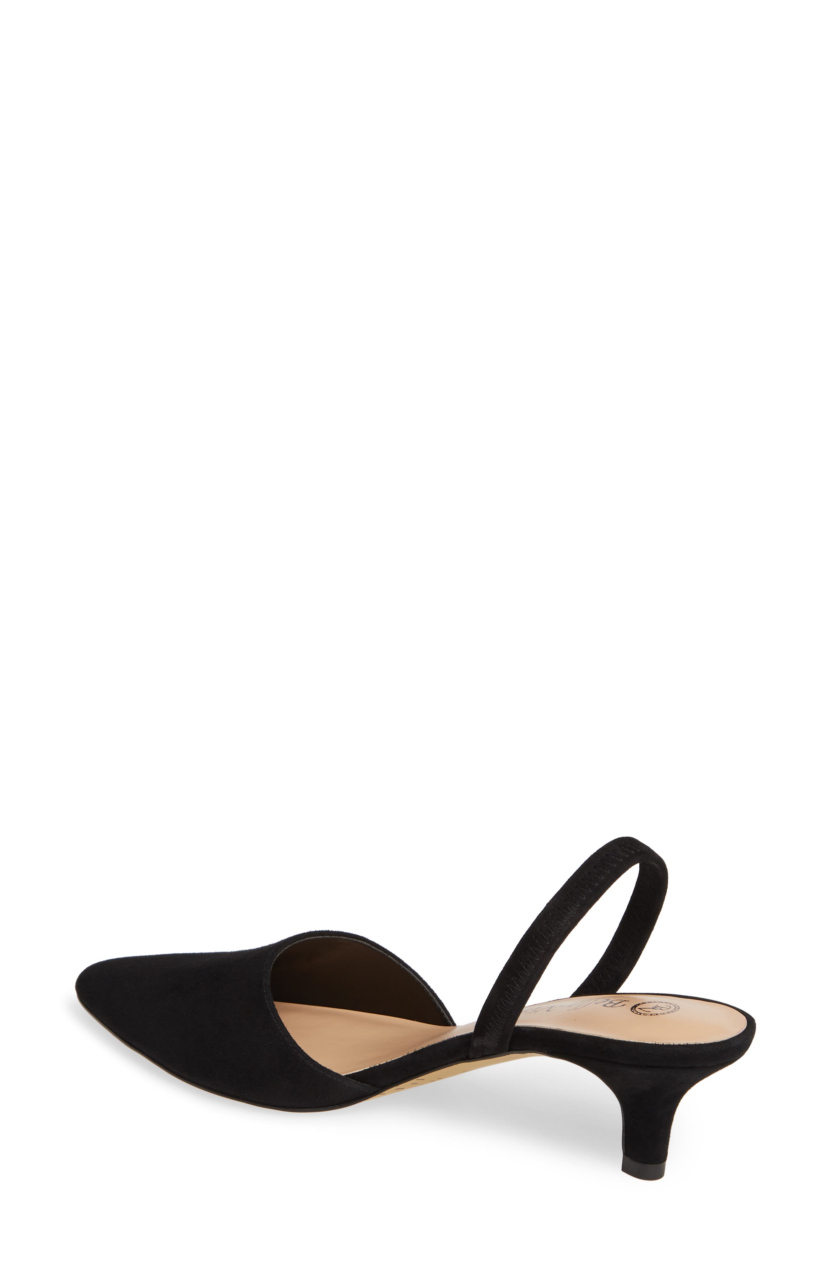 Sarah II Slingback Pump, Alternate, color, BLK SUEDE