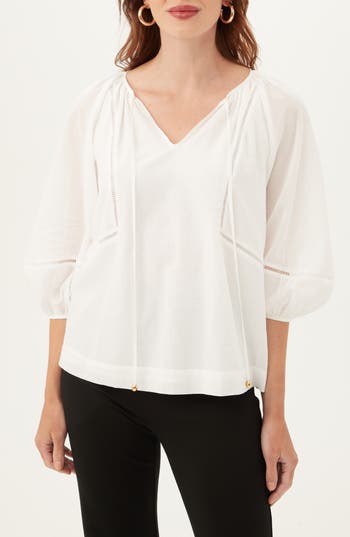 TRINA TURK TRINA TURK JOPLIN LADDER CUTOUT COTTON TOP 