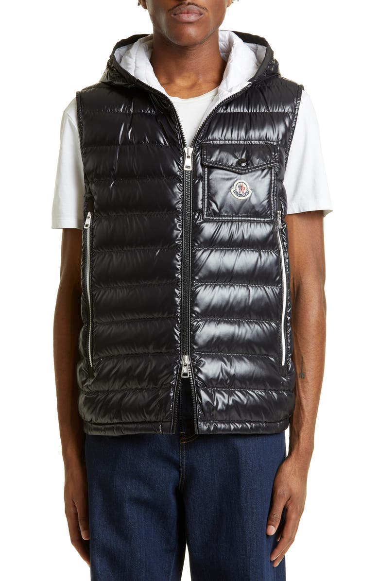 Moncler Ragot Quilted Hooded Down Vest, Main, color,