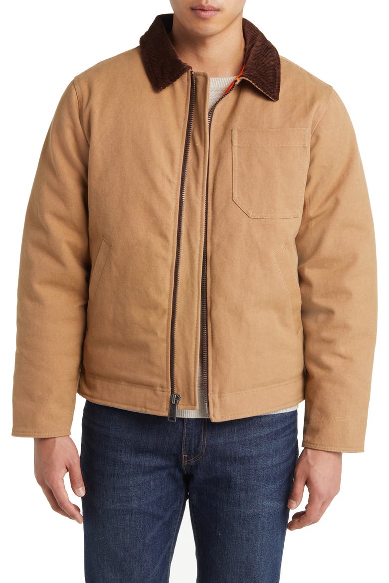 Union Cotton Canvas Down Work Jacket, Main, color, KHAKI
