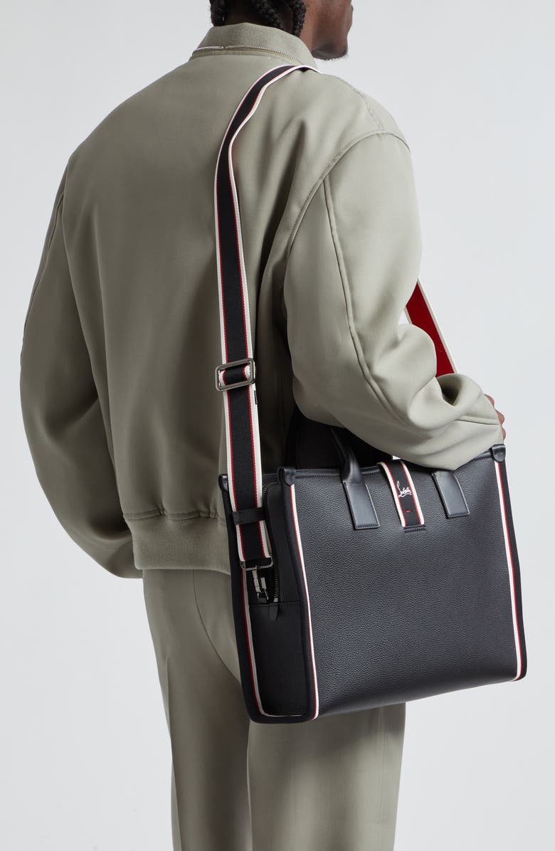 Christian Louboutin Nastroloubi Fique À Vontade Calfskin Briefcase, Alternate, color,