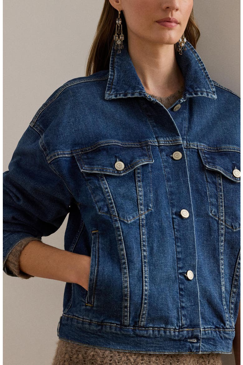 Denim Trucker Jacket, Alternate, color, ATECCO WASH