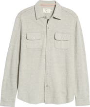 The Normal Brand Textured Knit Long Sleeve Button-Up Shirt