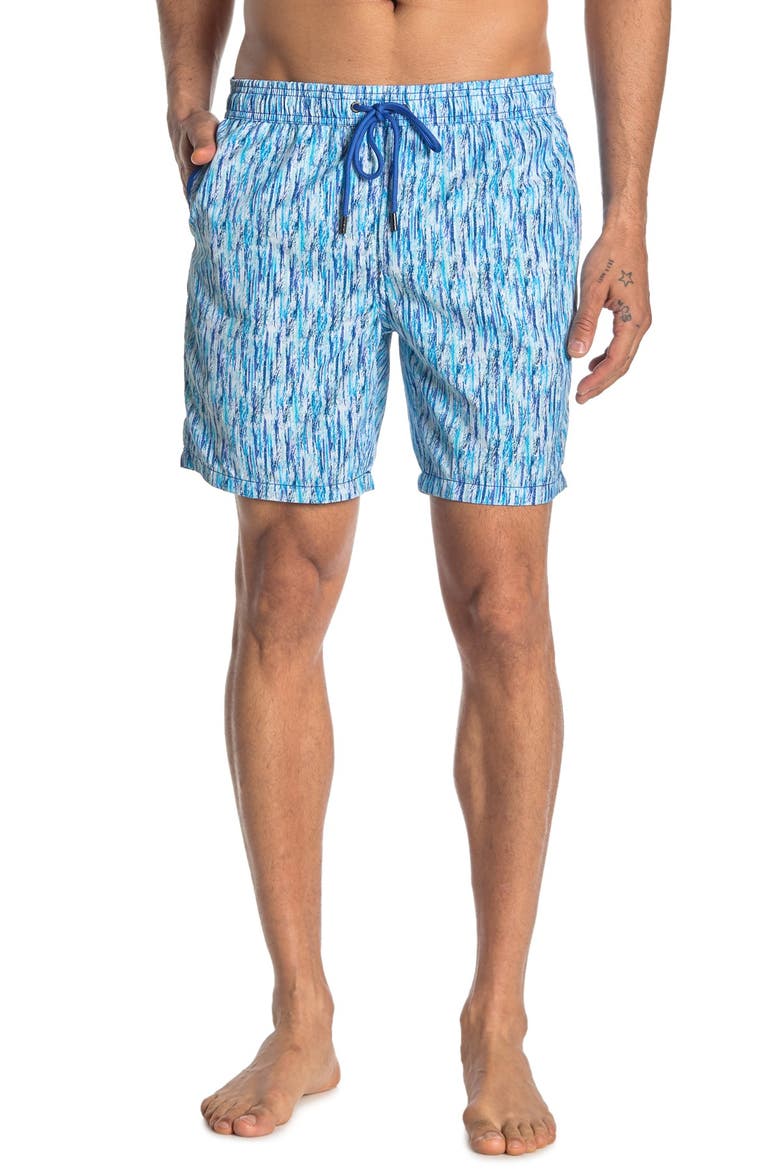 Paint Smudge Swim Trunks, Alternate, color, BLUEDNU